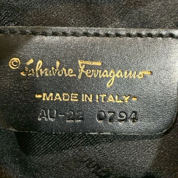 Salvatore Ferragamo Gancini Canvas Cosmetic Bag “Made in Italy”